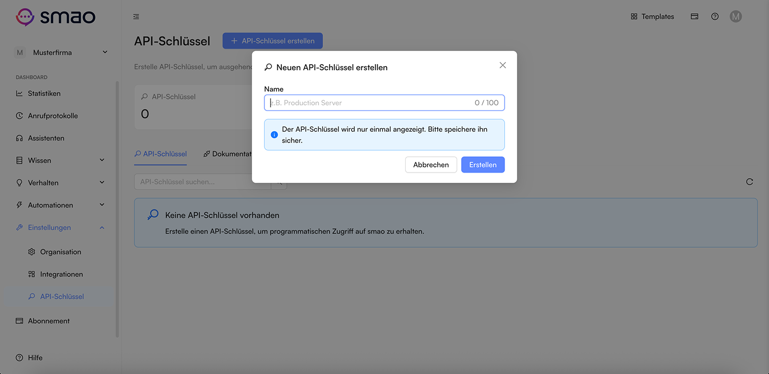 Screenshot: Name