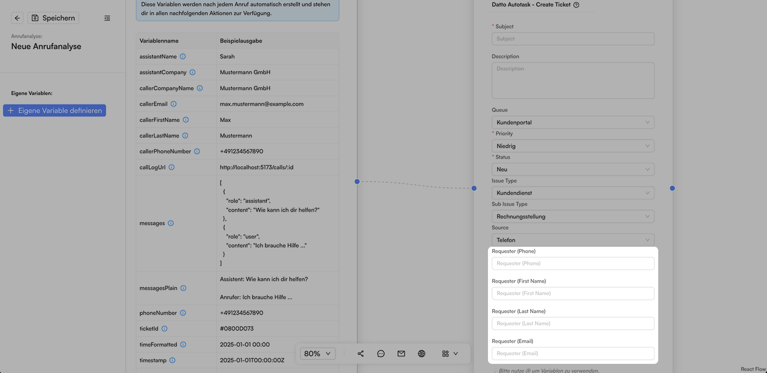 Screenshot: Ticket Requester