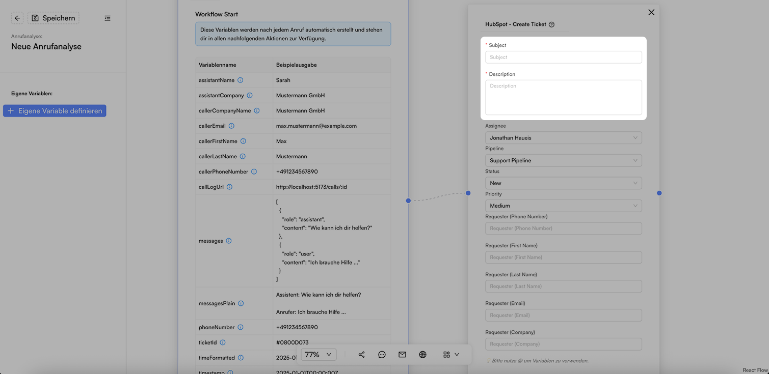 Screenshot: Ticketinformationen