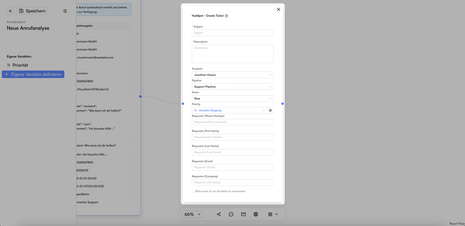 Screenshot: HubSpot-Ticket-Node