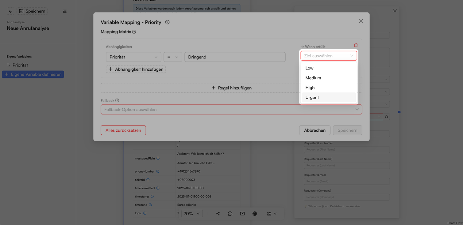 Screenshot: Mapping Ergebnis