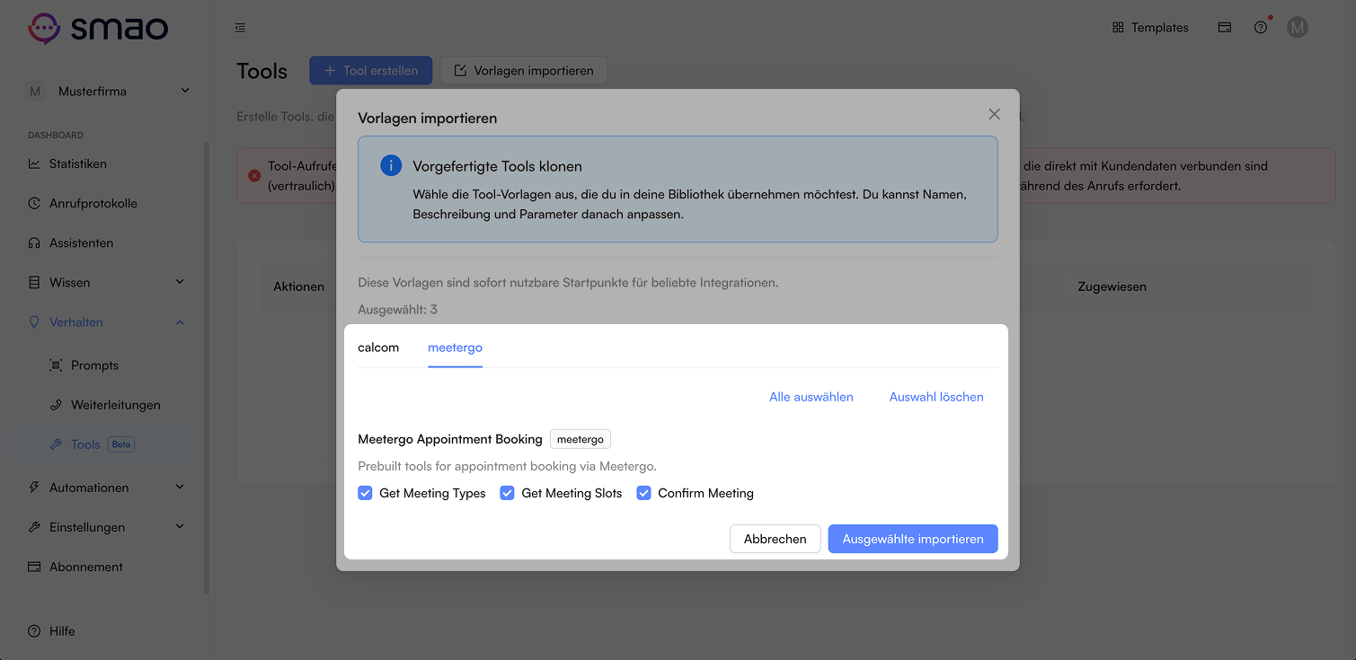 Screenshot: Metergo Tools