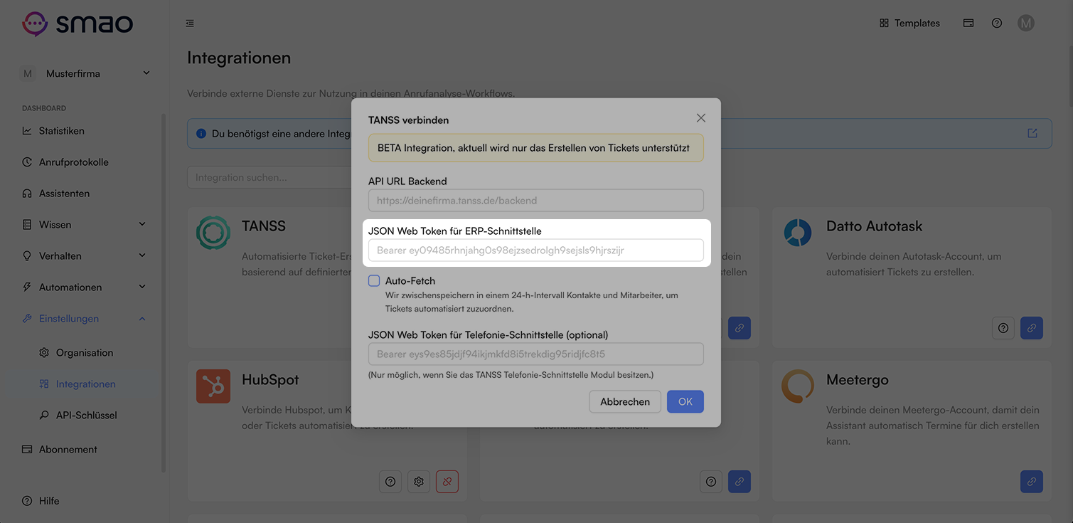 Screenshot: JSON Web Token (JWT)