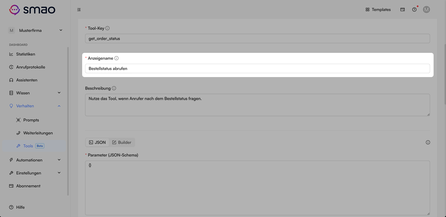 Screenshot: Tool Name
