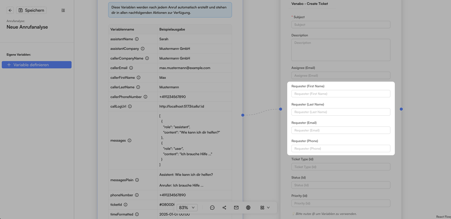 Screenshot: Ticket Requester